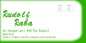 rudolf raba business card